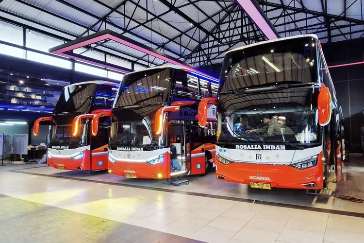 Bus tingkat baru PO Rosalia Indah pakai bodi Legacy SR3 Neo Double Decker Ultimate Edition