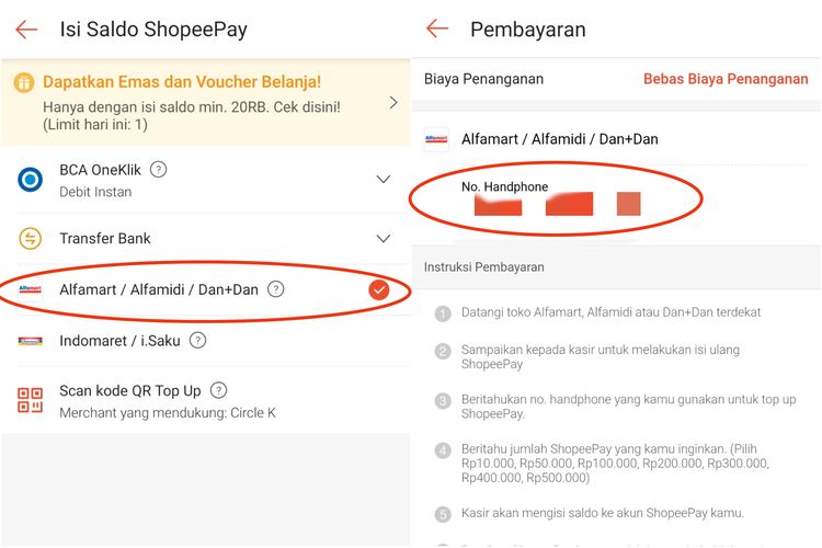 Cara mengisi saldo ShopeePay di Indomaret, Alfamart, dan BSI Mobile secara mudah 