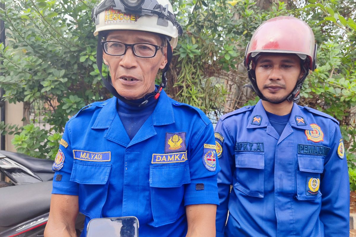 Mulyadi, Kepala Regu Pos Merdeka DAMKAR Depok, Jumat (6/10/2023). 