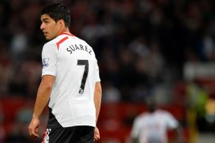 Penyerang Liverpool Luis Suarez.