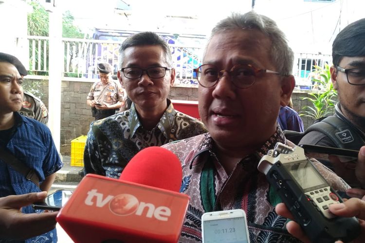 Ketua KPU Arief Budiman di Gedung MK, Jakarta Pusat, Jumat (14/6/2019).