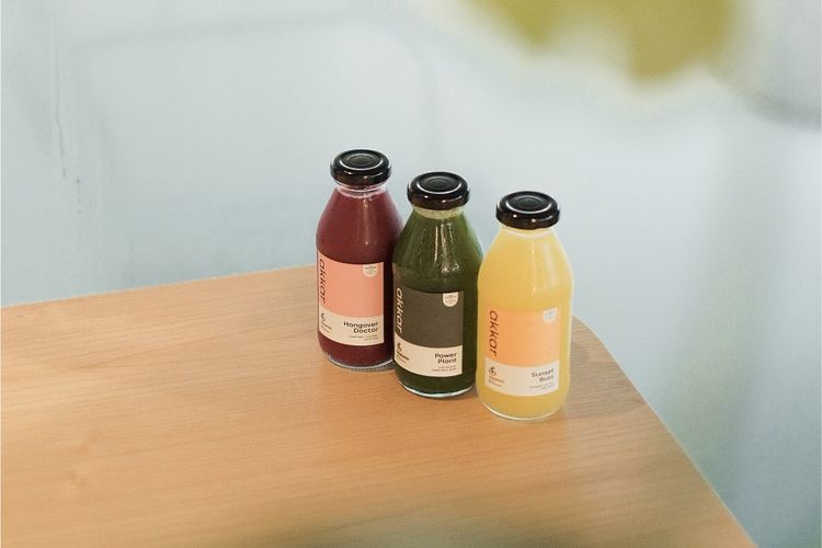 Ilustrasi cold press juice dari Akkar Juice Bar di Yogyakarta. 