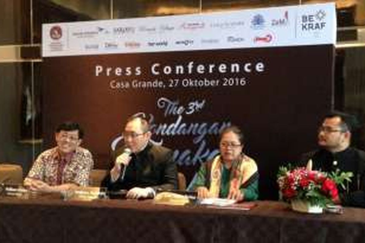 Jumpa pers acara Kondangan Peranakan Tionghoa di Casa Grande Kota Kasablanka, Jakarta Selatan, Kamis (27/10/2016).