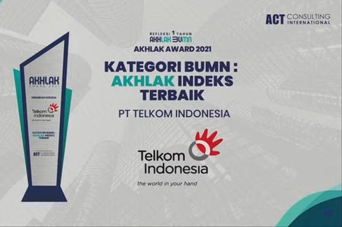Jadi Juara Umum di AKHLAK Award 2021, Telkom: Bukti Efektivitas Implementasi Nilai di Perusahaan