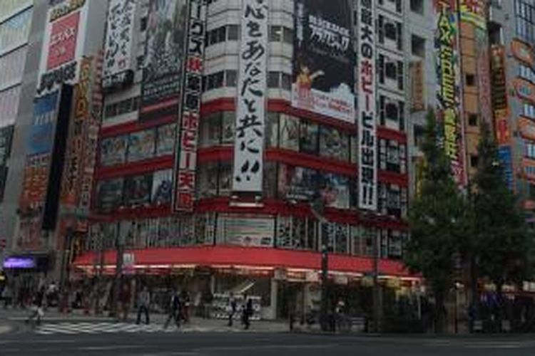 Akihabara Electronic Town di distrik Chiyoda ward, Tokyo, Jepang, Rabu (18/11/2015).