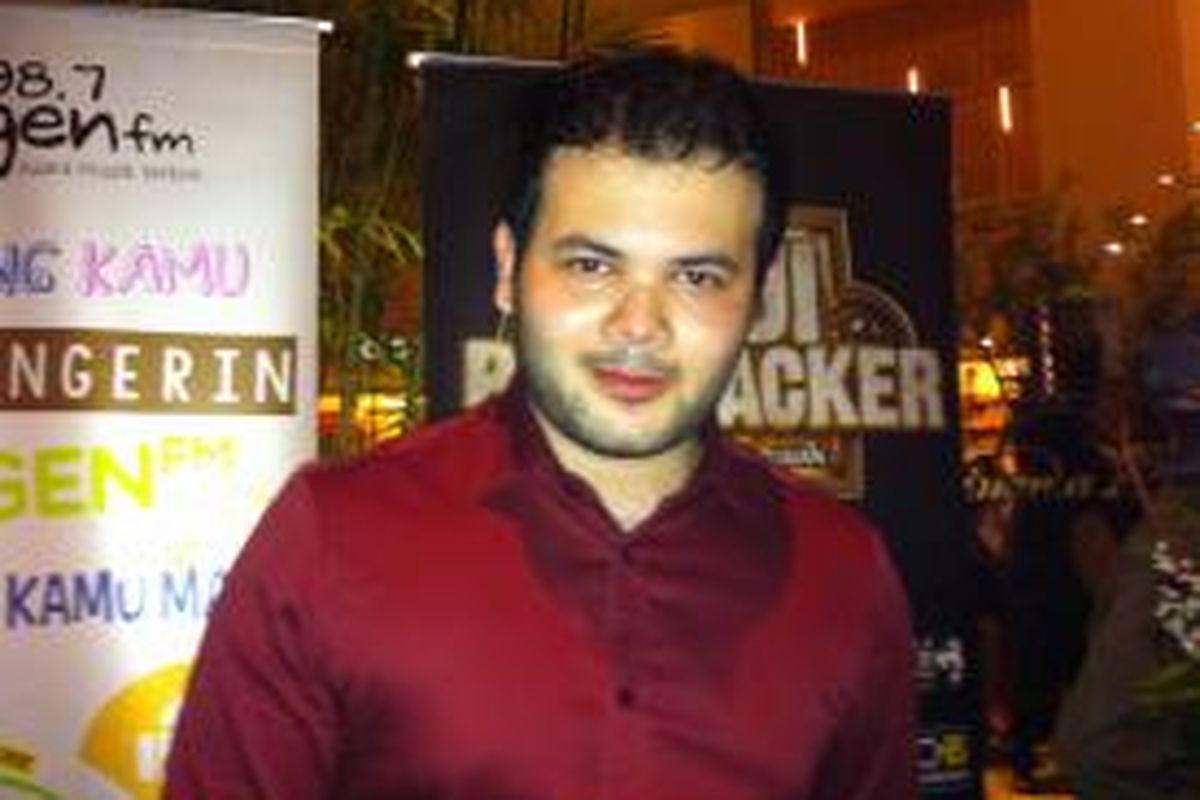 Ridho Rhoma hadir dalam acara gala premier film Haji Backpacker, di XXI Epicentrum Walk, Kuningan, Jakarta Selatan, Jumat (26/9/2014) malam.