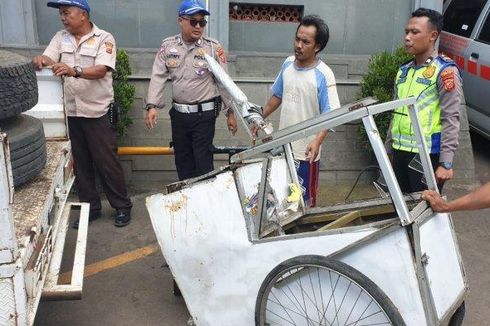 Kronologi Tewasnya Penjual Rujak Dorong akibat Ban Truk Lepas di Jalan
