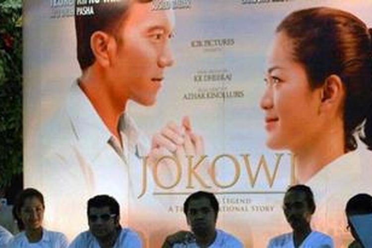 Jumpa pers film Jokowi di Solo, Jawa Tengah, Sabtu (8/6/2013)