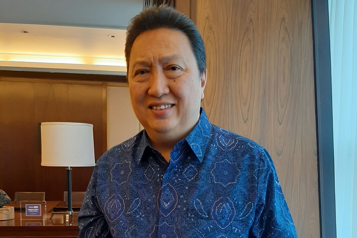 Ketua Yayasan Mochmad Thohir yakni Garibaldi Thohir atau Boy Thohir di PT Adaro Energy, Jakarta Selatan, Rabu (7/8/2024)