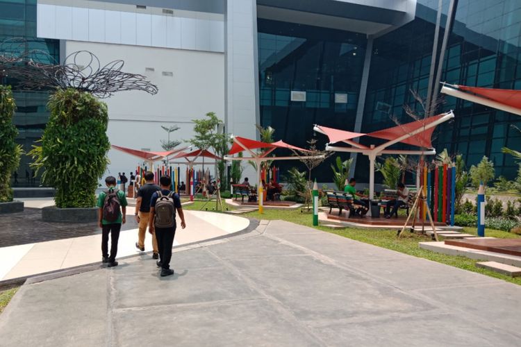 Suasana salah satu sudut Terminal 3, Bandara Soekarno-Hatta, Cengkareng, sebagai destinasi digital airport baru, Jumat (26/10/2018).