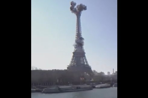 Ukraina Bagikan Video “Serangan ke Menara Eiffel”, Tekan NATO Soal Zona Larangan Terbang