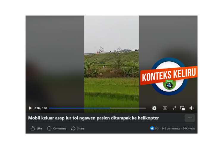 Klarifikasi, peristiwa dalam video adalah simulasi penanganan kecelakaan di Tol Jogja-Solo pada 20 Juni 2025
