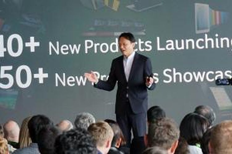 Corporate President dan CEO Acer, Jason Chen di acara Next@Acer di New York, Kamis (23/4/2015).