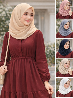 Mix & Match Gamis Maroon Mewah & Statement