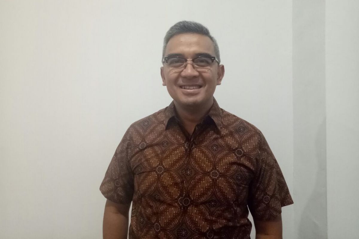 Farhan hadir dalam acara Pameran Seni Badak Sumatera: Harta KarunTersembunyi Indonesia, di Perpustakaan Nasional Republik Indonesia, di Jalan Medan Merdeka Selatan, Jakarta Pusat, Jumat (19/1/2018).