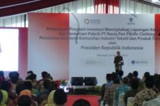 Jokowi Resmikan Pabrik Tekstil di Wononogiri 
