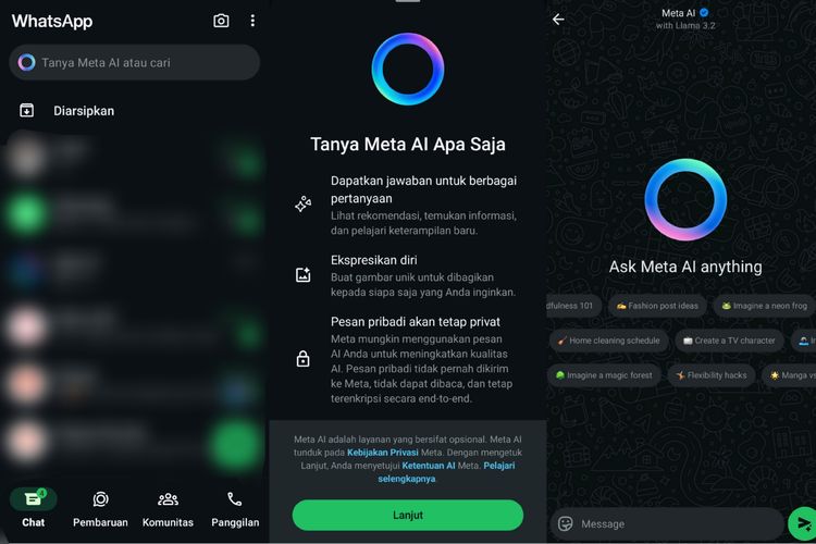 Pengguna WhatsApp di Indonesia akhirnya bisa menjajal Meta AI secara gratis.
