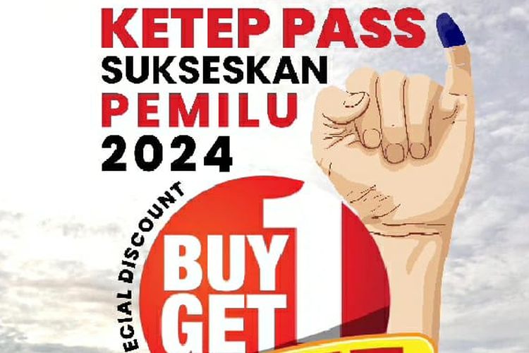 Tangkapan layar video promo Pemilu 2024 dari Ketep Pass Magelang.