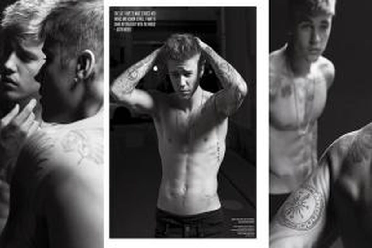 Justin Bieber untuk Majalah V oleh fotografer Karl Lagerfeld