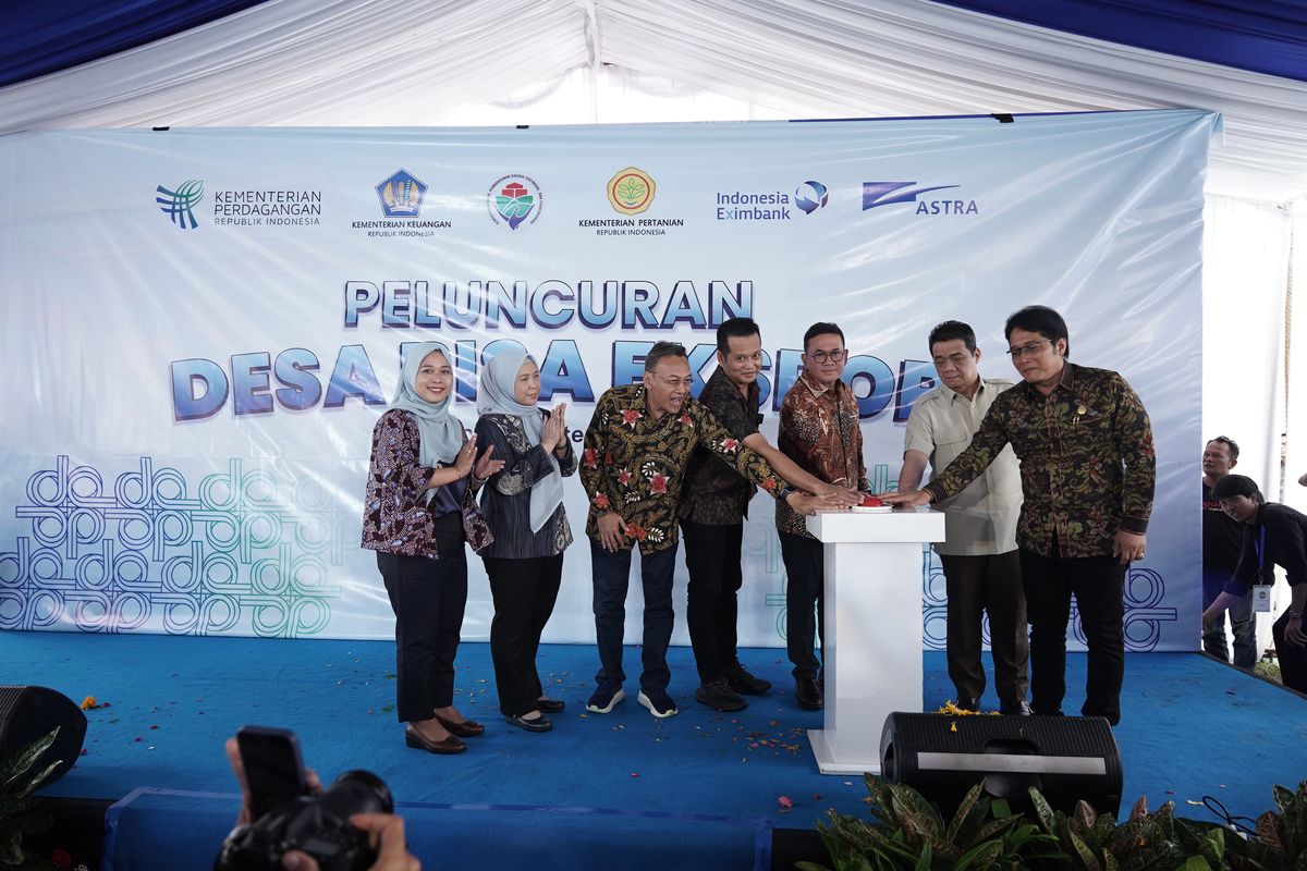 Peluncuran program Desa Berani Inovasi, Siap Adaptasi, Ekspor (Desa BISA Ekspor) di Koperasi Kakao Kerta Semaya Samania (KKS), Banjar/Desa Nusasari, Kecamatan Melaya, Jembrana, Selasa (9/9/2025).