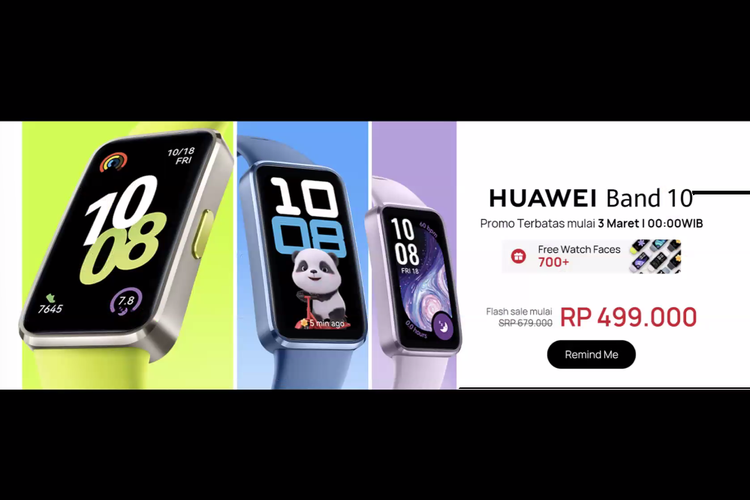 Harga Huawei Band 10 di Indonesia.