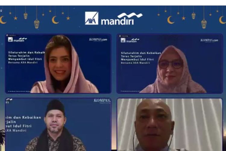 AXA Mandiri menggelar webinar bertajuk ?Silaturahim dan Kebaikan Terus Terjalin Menyambut Idul Fitri? pada Jumat, (7/5/2021). 