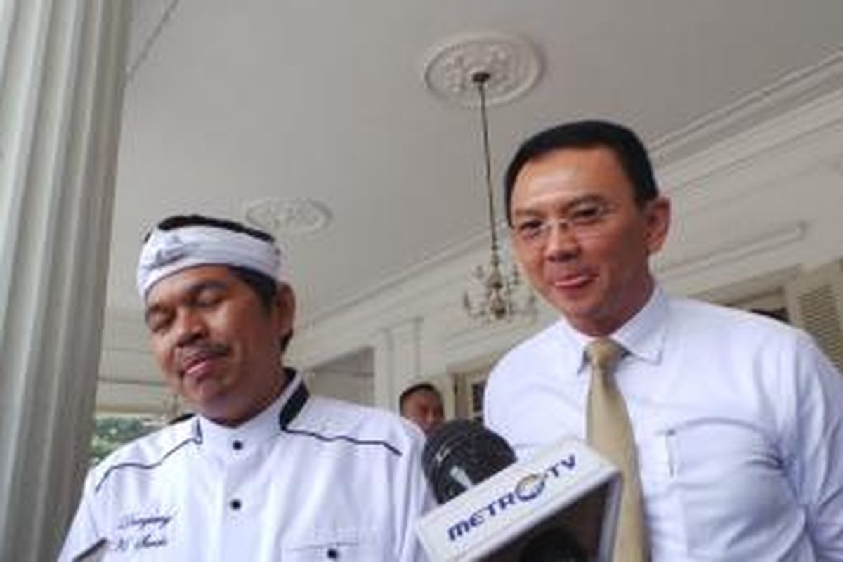 Gubernur DKI Jakarta Basuki Tjahaja Purnama dan Bupati Purwakarta Dedi Mulyadi, di Balai Kota, Rabu (4/11/2015).