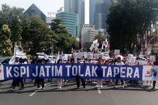 Ratusan Buruh Jatim Demo Tolak Tapera di Grahadi Surabaya, Jalan Sempat Dialihkan