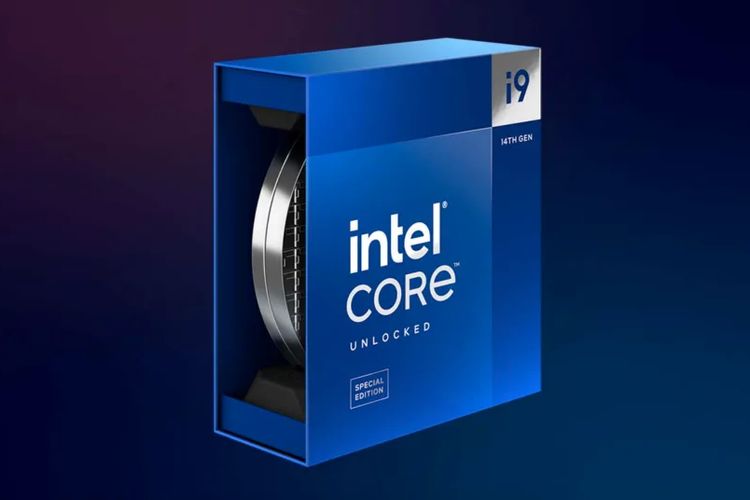 Ilustrasi prosesor Intel Core i9 14th Gen.