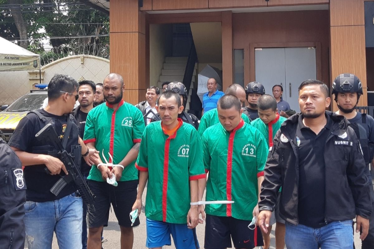 Para pelaku pengedaran narkoba di wilayah Cengkareng, Jakarta Barat, Kamis (31/10/2019).