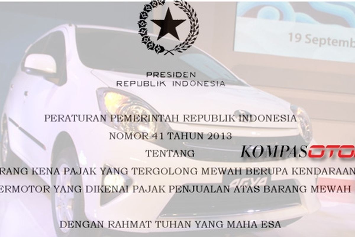 PP Mobil Murah yang diterbitkan hari ini