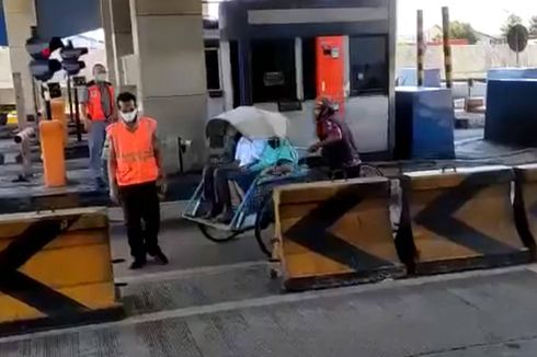 Video Viral Becak Masuk Tol Surabaya-Gresik, Pengelola: Dikira Saat Lebaran Jalan Tol Sepi