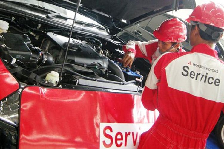 Servis di bengkel resmi Mitsubishi, Mitsubishi Mirage menanti.