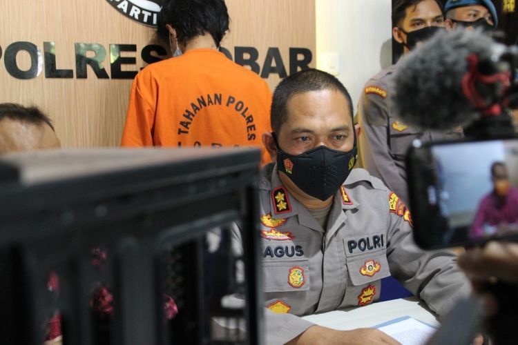 Jumpa Pers pelaku pencuri komputer di Lombok barat tebar surat misterius