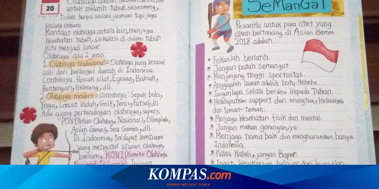Surat Siswa Sd Untuk Atlet Asian Games 2018 Lucu Dan