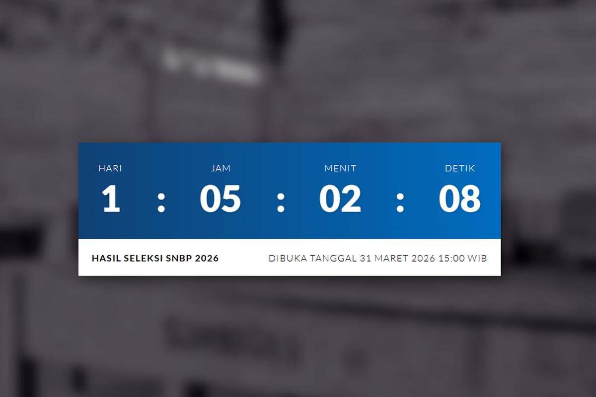 Tangkapan layar laman resmi countdown pengumuman SNBP 2026 