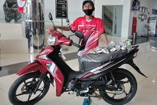 Nabung Uang Koin 5 Tahun, Bapak Ini Beli Yamaha Vega Tunai 