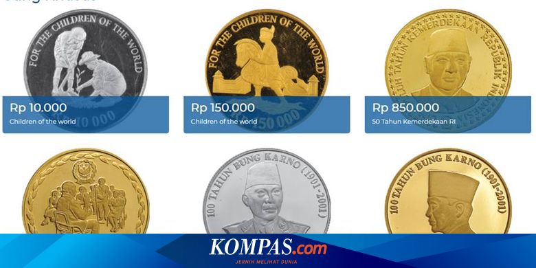 28 Uang Logam Rupiah dari Emas dan Perak, 8 di Antaranya ...