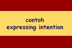 Contoh Expressing Intention