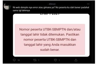 Sejumlah Peserta Alami Masalah saat Cek Hasil SBMPTN 2021, Ini Kata LTMPT