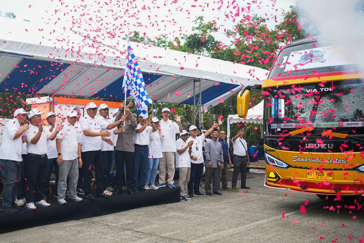 PT Pupuk Kalimantan Timur atau Pupuk Kaltim memberangkatkan 280 orang peserta mudik gratis asal Bontang dan Samarinda. 