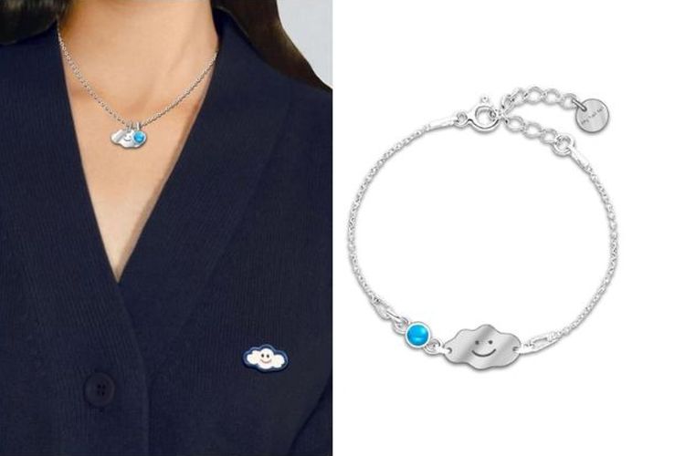 Liontin dan gelang berlian hasil kolaborasi Frank & co. dengan One Fine Sky (OFS)?sebuah proyek sosial di bawah naungan Angkasa Biru Foundation.