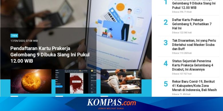 Populer Tren Pendaftaran Kartu Prakerja Gelombang 9 Dibuka Perlu Diketahui Soal Masker Scuba Dan Buff Halaman All Kompas Com