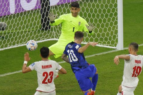 Babak I Iran Vs Amerika Serikat 0-1: Pulisic Cetak Gol lalu Kesakitan