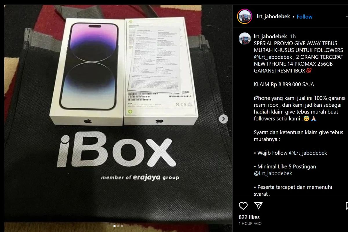 Akun IG LRT Jabodebek di-hack