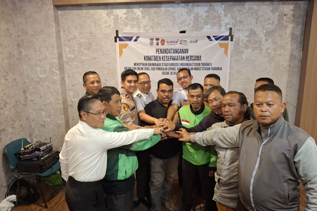 Mediasi damai antara ojol dan opang di tambora