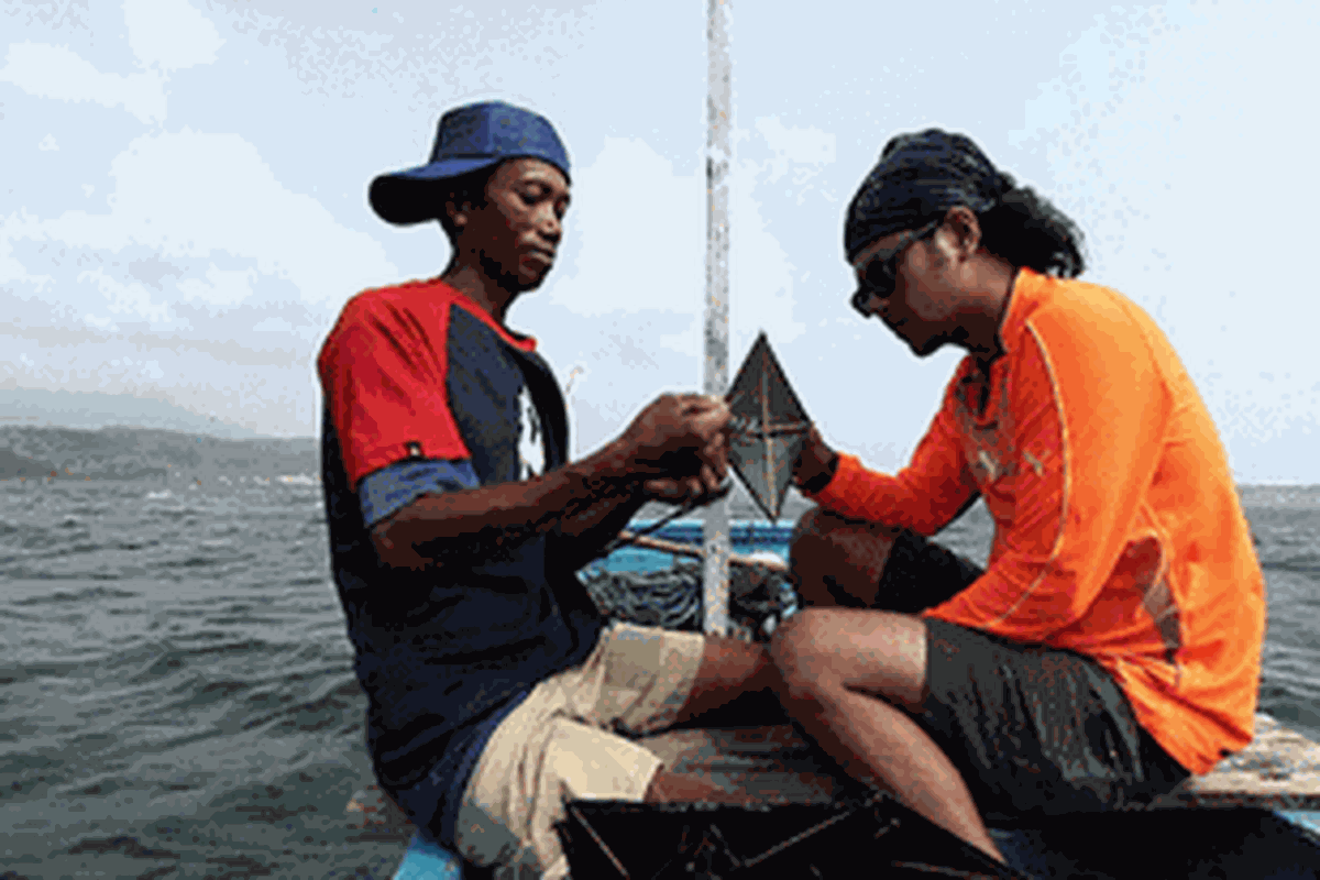 Layang-layang pancing.