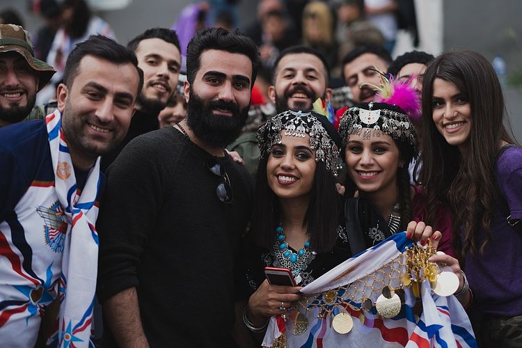 Bangsa Asyur merayakan tahun baru Mesopotamia pada 2019 di Irak.