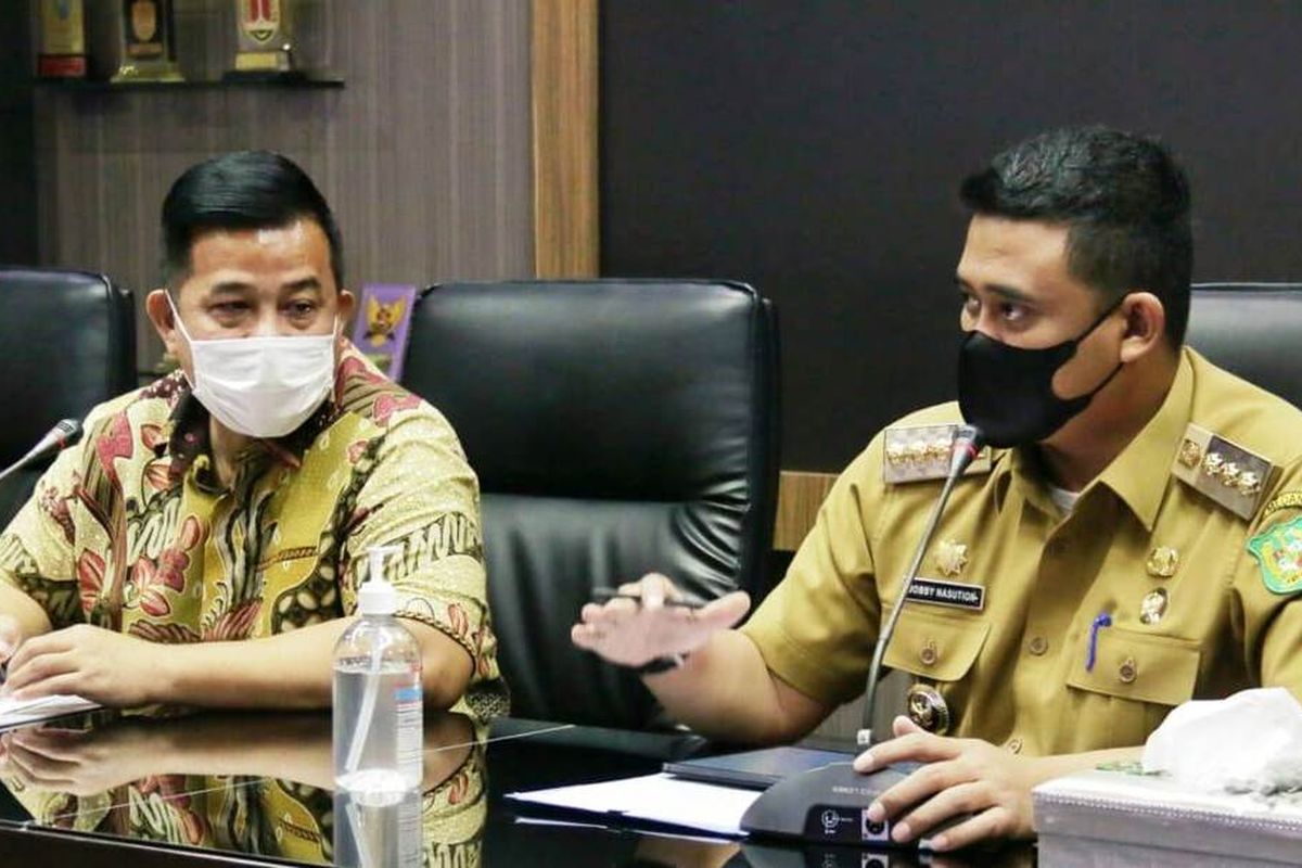 APPBI Sumut diwakili Herri Zulkarnaen saat beraudiensi dengan Wali Kota Medan Bobby Nasution mengaku siap berkolaborasi mendukung program-program Pemko Medan di balai kota, Selasa (4/5/2021)
