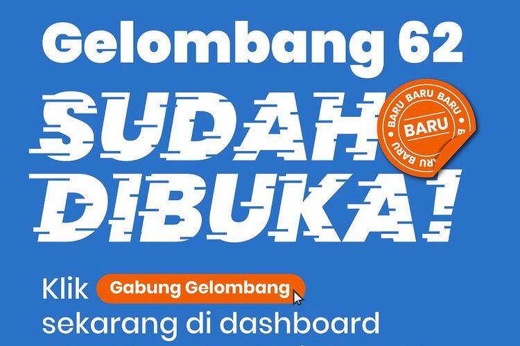 Syarat dan cara daftar Kartu Prakerja gelombang 62.